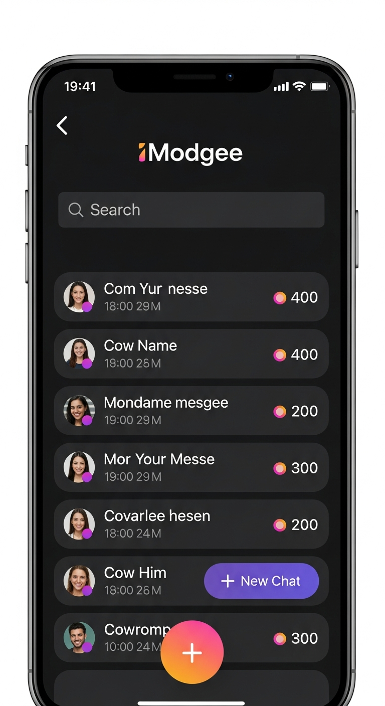 modgee conversation list inbox