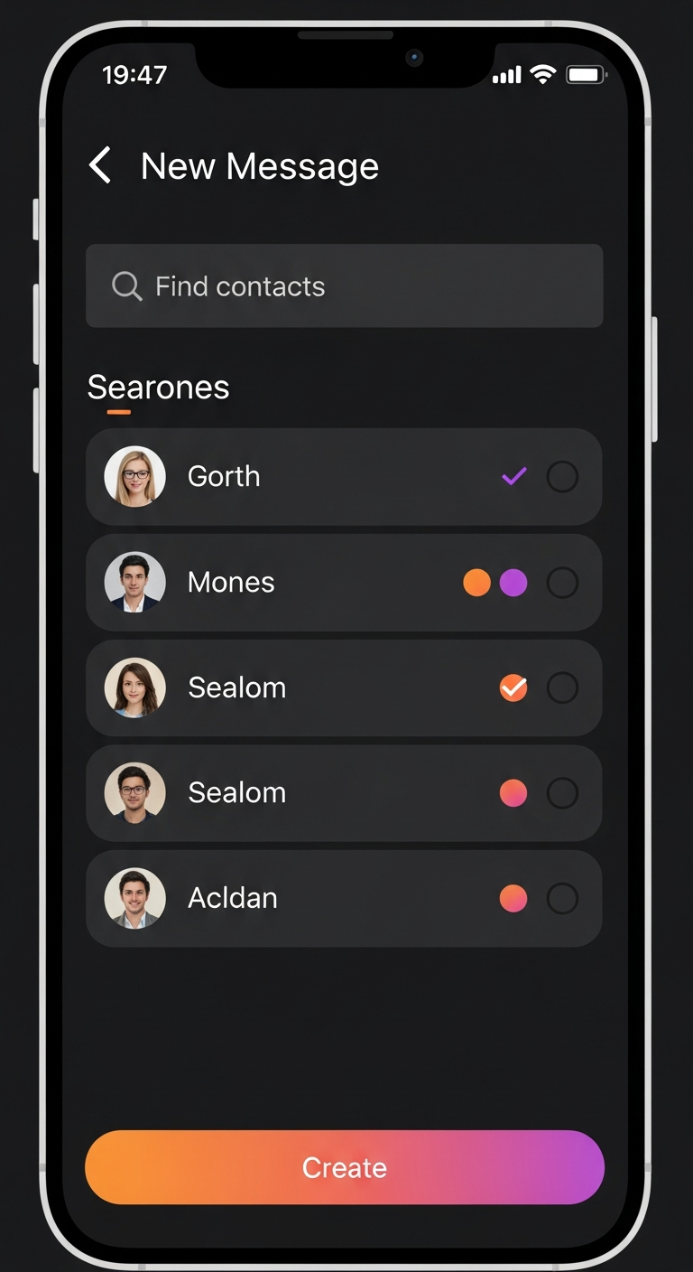 new message compose screen